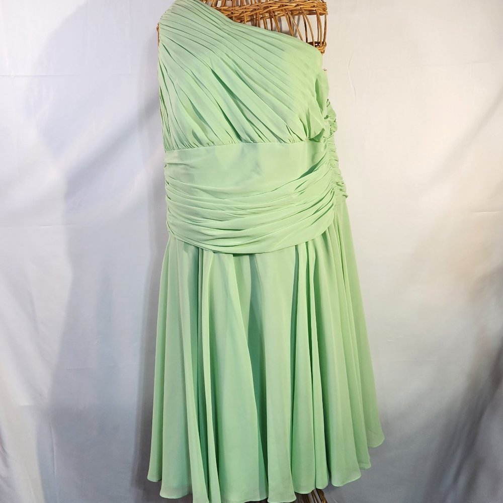 B2 Jasmine One Shoulder Formal/Prom Green dress Size 22   (HD-10)